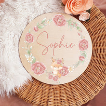 Load image into Gallery viewer, Round Name Plaque - Woodland Animals