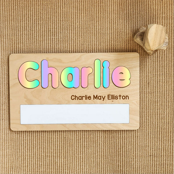 Personalised Name Puzzle + Learn to write your own name - add an etched name or message