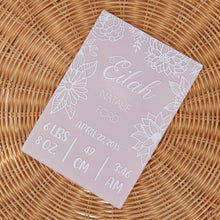 Load image into Gallery viewer, Personalised Birth Announcement Floral
