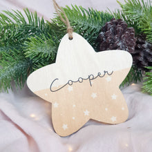 Load image into Gallery viewer, Wooden Star Decoration - Add a name
