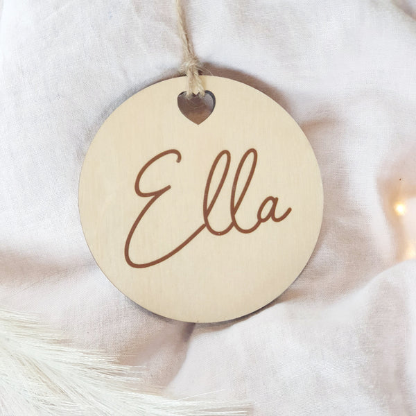 Minimalist Heart Decoration Wooden - Add a name