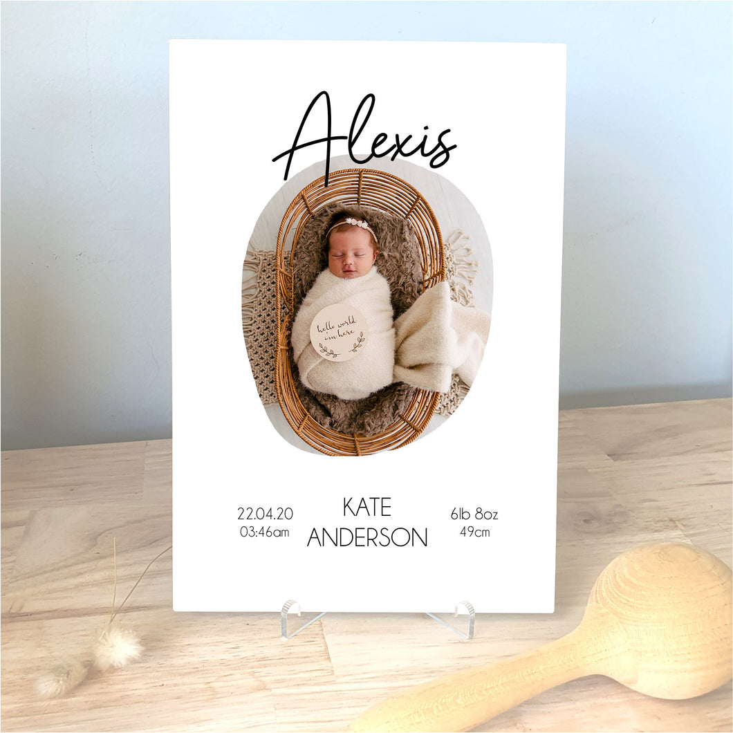 Personalised Birth Announcement Simplistic
