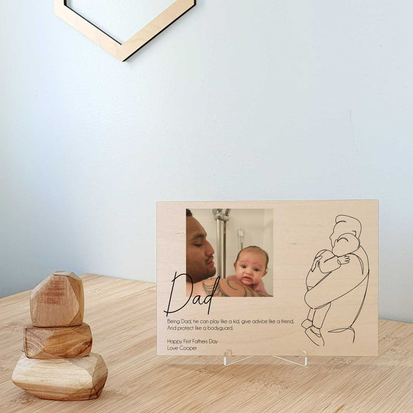 Fathers Day A5 Print Cuddles - Add your photo + text