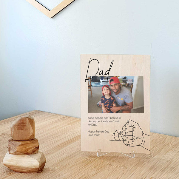 Fathers Day A5 Print Fist Bump - Add your photo + text