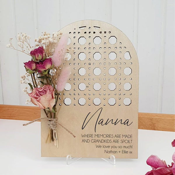 Personalised A5 Arch Print Flower Holder - Add your own text