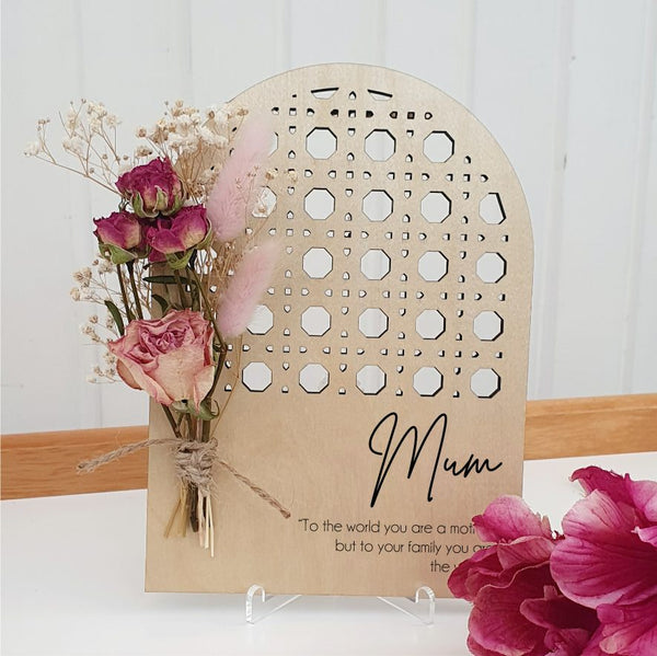 Personalised A5 Arch Print Flower Holder - Add your own text