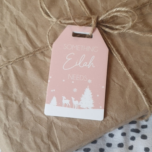 Christmas Scene WANT/NEED/WEAR/READ Gift Tags - Add a name