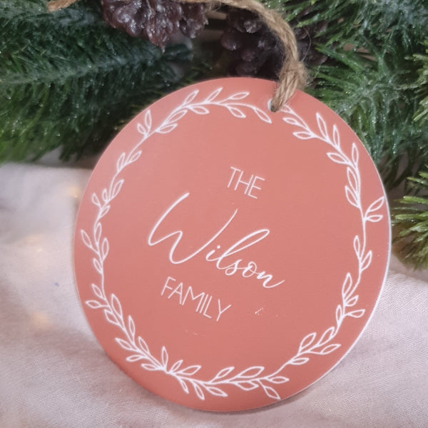 Wreath Christmas Decoration - Add your own text
