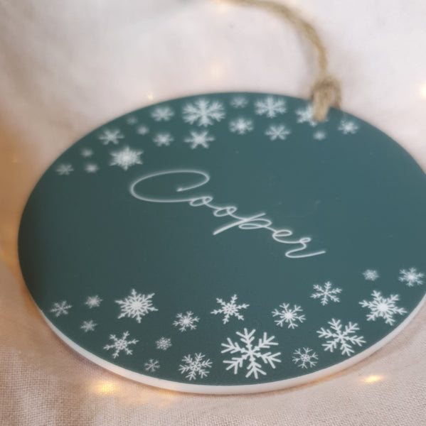 Snowflake Christmas Decoration - Add a name