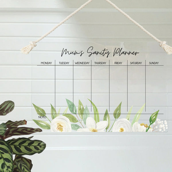 Wall Planner Layout 2 - White Florals