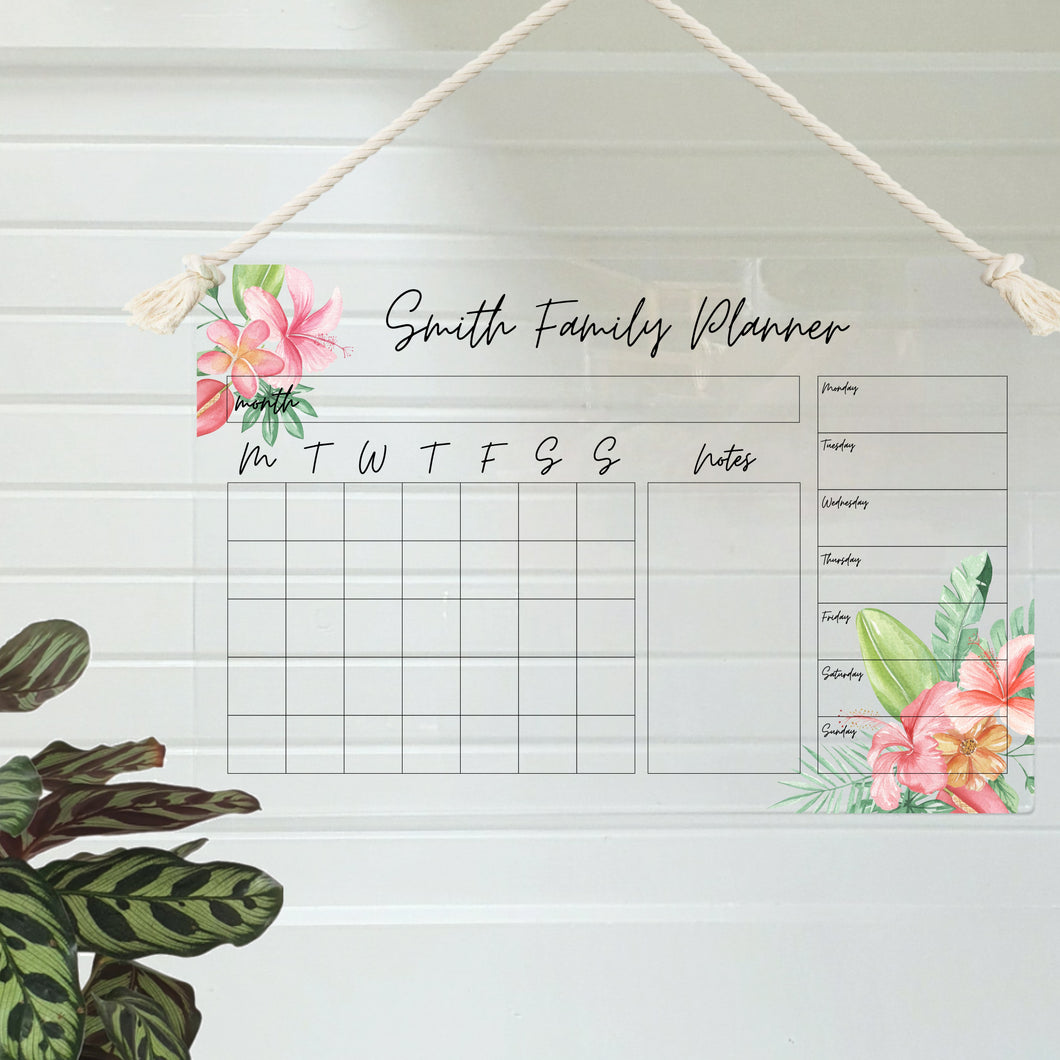 Wall Planner Layout 4 - Tropical