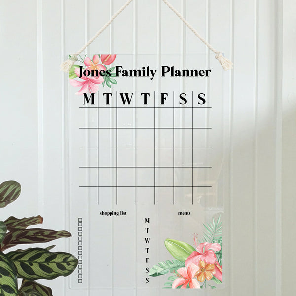 Wall Planner Layout 7 - Tropical