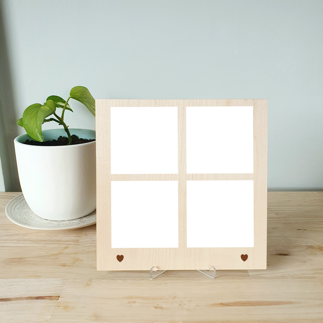 Square Photo Wall Hanging - Add your own photos + text