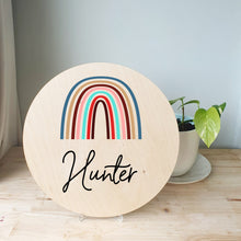 Load image into Gallery viewer, Round Name Plaque - Rainbow Series
