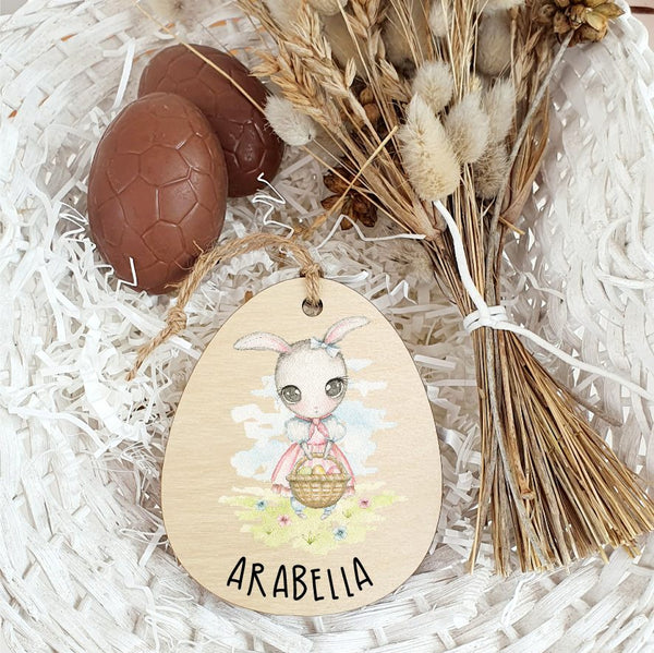 Personalised Easter Basket Tag - Egg (Various Designs)