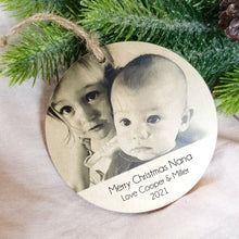 Load image into Gallery viewer, Round Decoration Wooden - Add a photo + text
